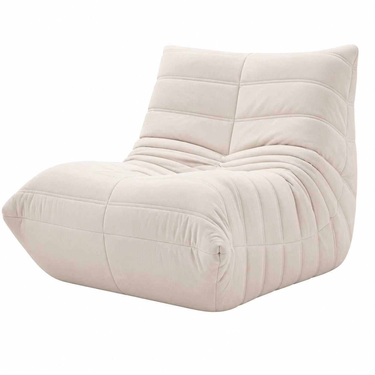 Gemütliches Schlafsofa aus Samtstoff, vielseitig für Schlafzimmer & Wohnzimmer, in Weiß