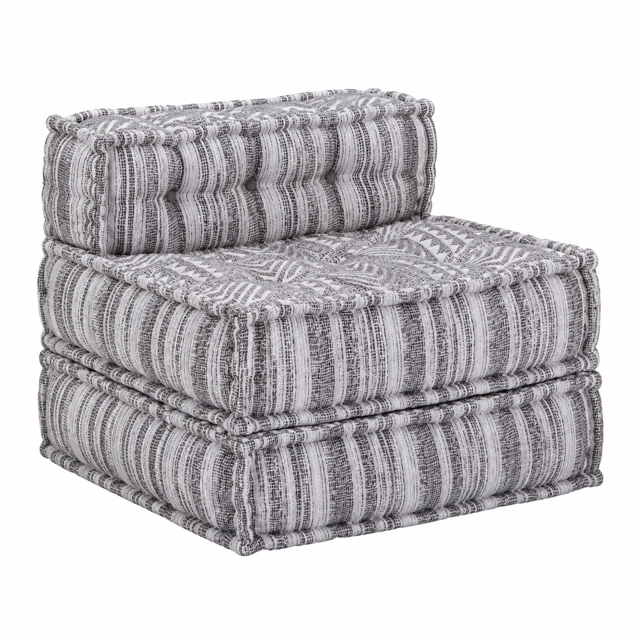 Modernes Modulares Sofa Mittelteil 70x70 cm - Bequemer Sitz mit Schaumstoffpolsterung und Knopfakzenten - Für Wohnzimmer und Outdoors geeignet - Graues Design