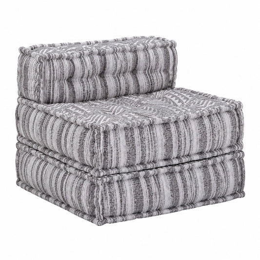 Modernes Modulares Sofa Mittelteil 70x70 cm - Bequemer Sitz mit Schaumstoffpolsterung und Knopfakzenten - Für Wohnzimmer und Outdoors geeignet - Graues Design