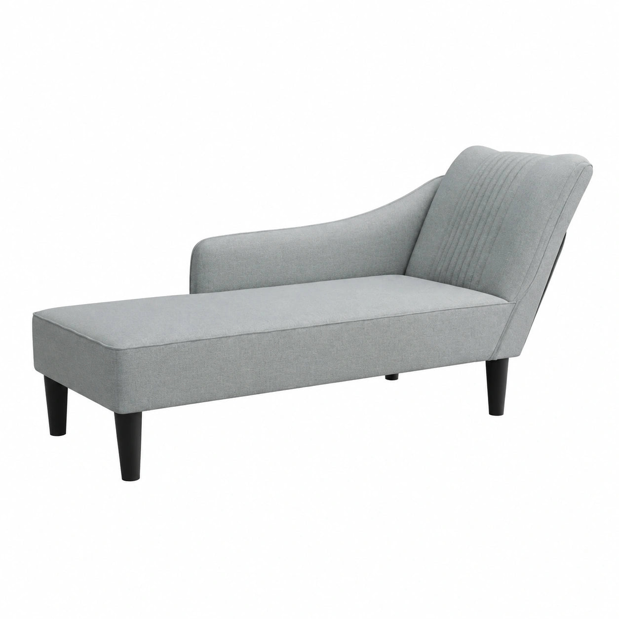 Bequeme Chaiselongue mit rechter Armlehne aus weichem Polyester zur Entspannung