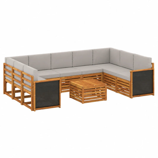 Massivholz Akazien Sofagarnitur Set - Elegantes Möbelset