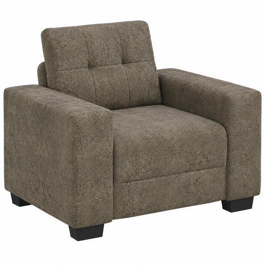 Moderner Kunstleder-Sessel in Dunkelgrau, 60 cm Breite, platzsparend, ideal für Wohnzimmer und Büro